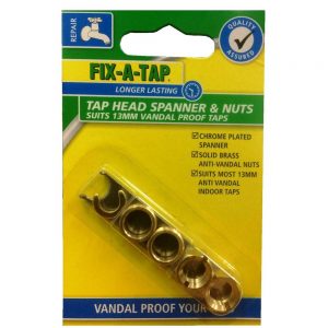 Fix-A-Tap Vandal Proof Tap Head Spanner & Nuts 1/2" 13mm