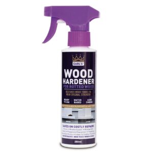 White & Purple spray bottle to restore rotted wood