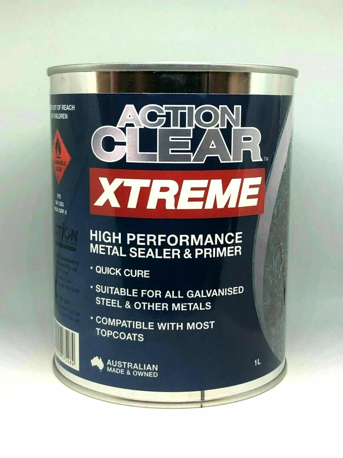 Action Clear Xtreme Metal Sealer & Primer 1 Litre Hendra Hardware