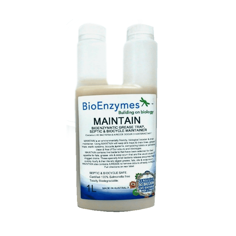 Front of 1L bottle of Maintain bioenzymes
