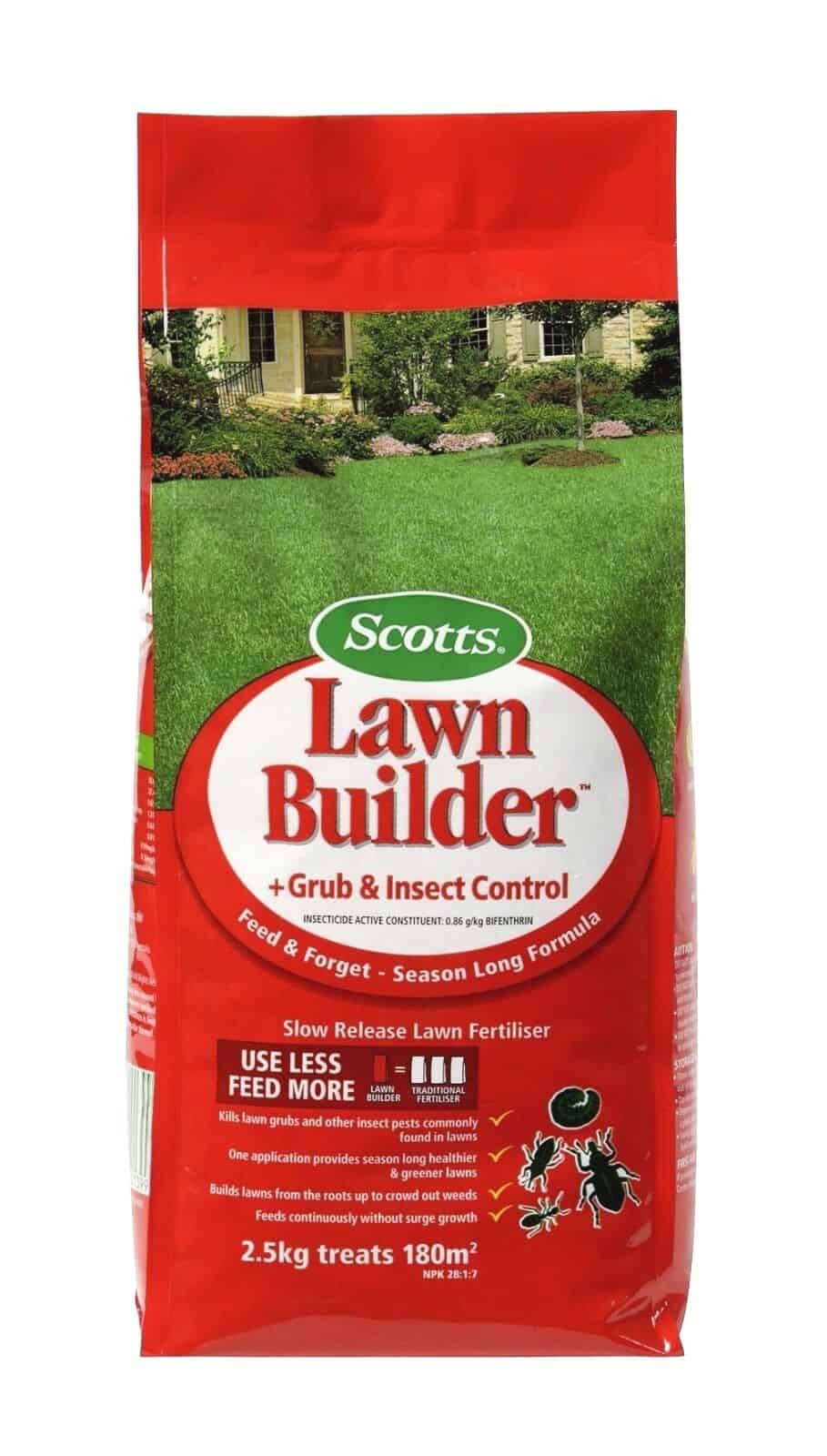 Lawn Fertiliser + Grub & Insect Control Scotts Lawn Builder Slow