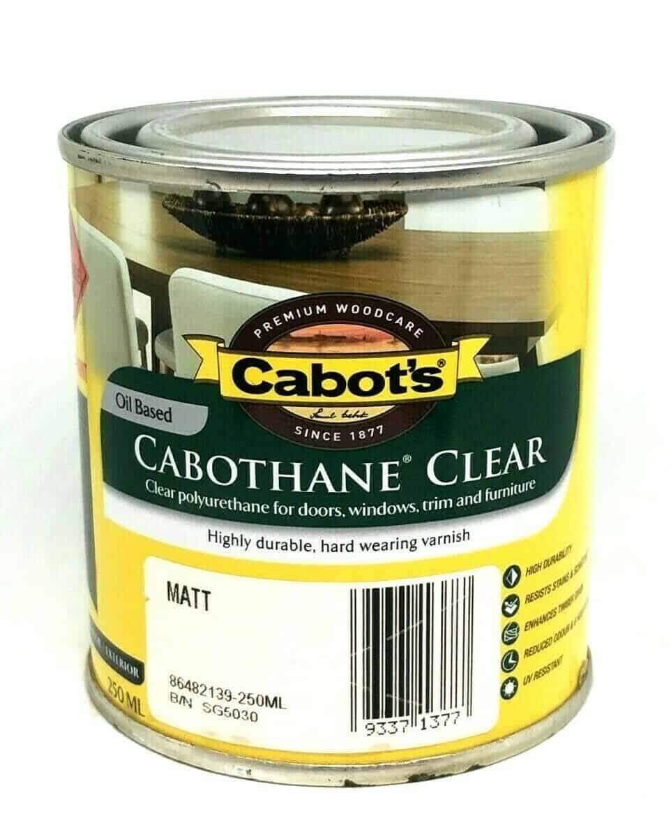Polyurethane Varnish 250ml Matt Cabots Cabothane Clear Oil Based Hendra Hardware