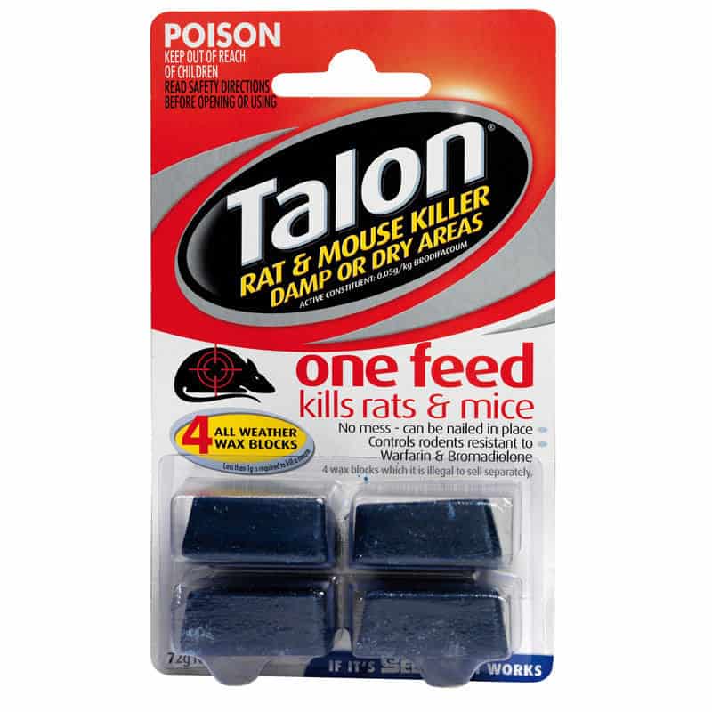 RAT & MOUSE KILLER Talon - 4 All Weather Blocks 72g