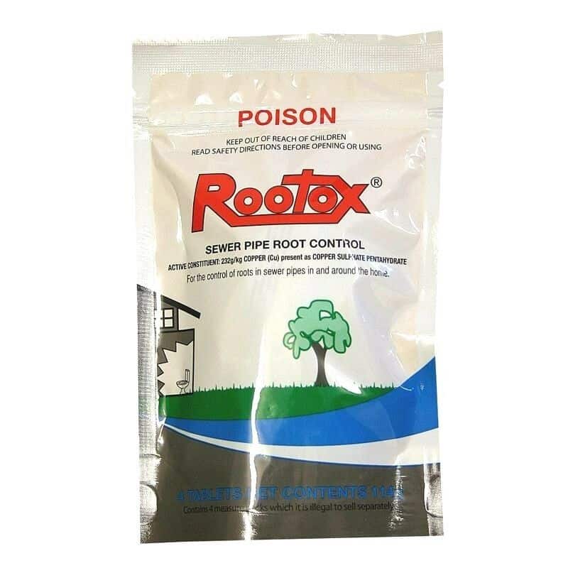 ROOTOX Removes & Controls Tree Roots in Sewer Pipes - 4 Tablets David Grays 114g